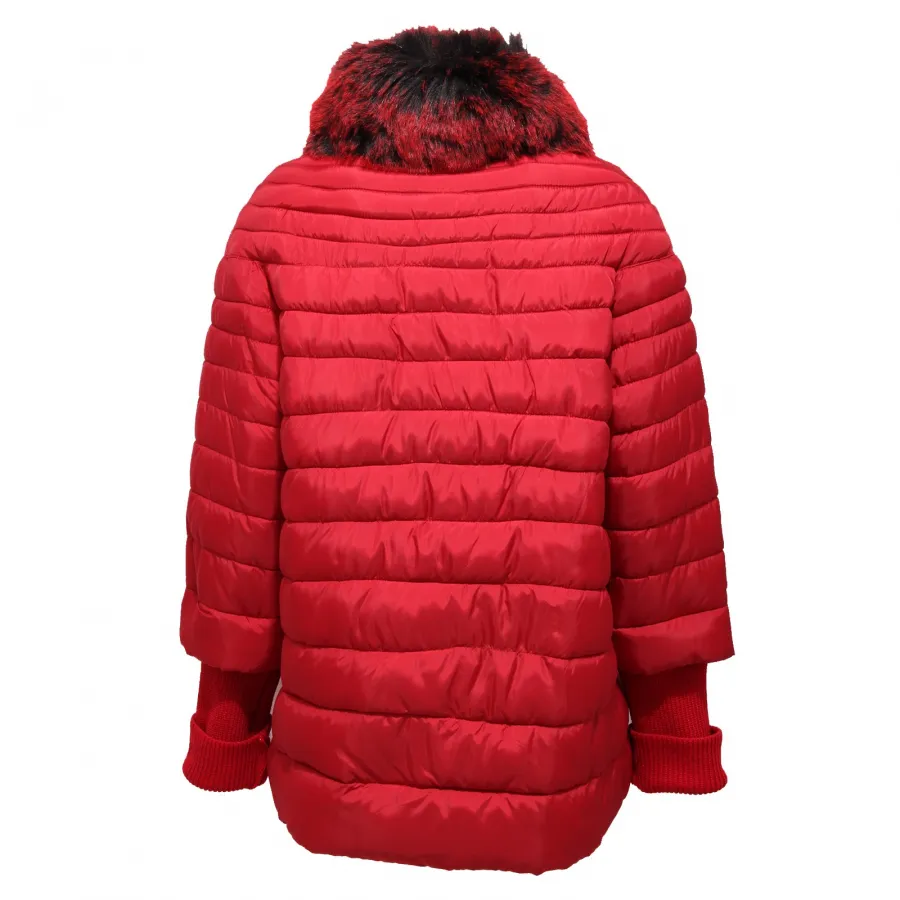 0240J giubbotto donna TOY G red piumino lungo jacket woman