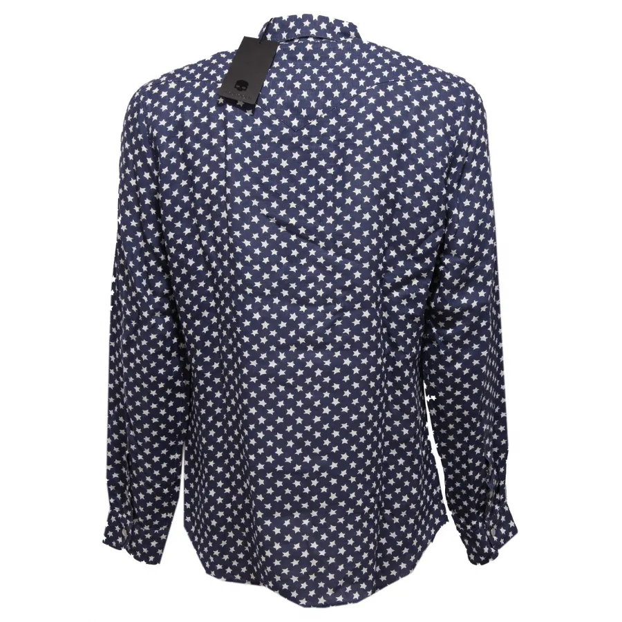 7233W camicia uomo HYDROGEN lino linen blue shirt men