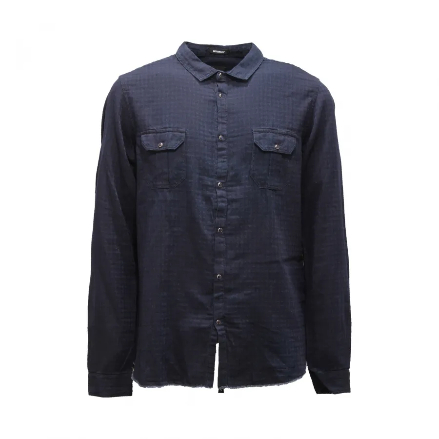 9527AQ camicia uomo OFFICINA36 man cotton shirt blue