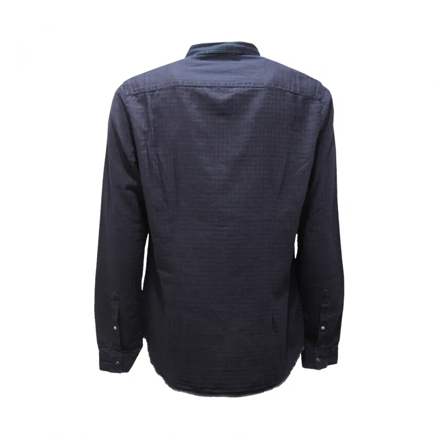 9527AQ camicia uomo OFFICINA36 man cotton shirt blue