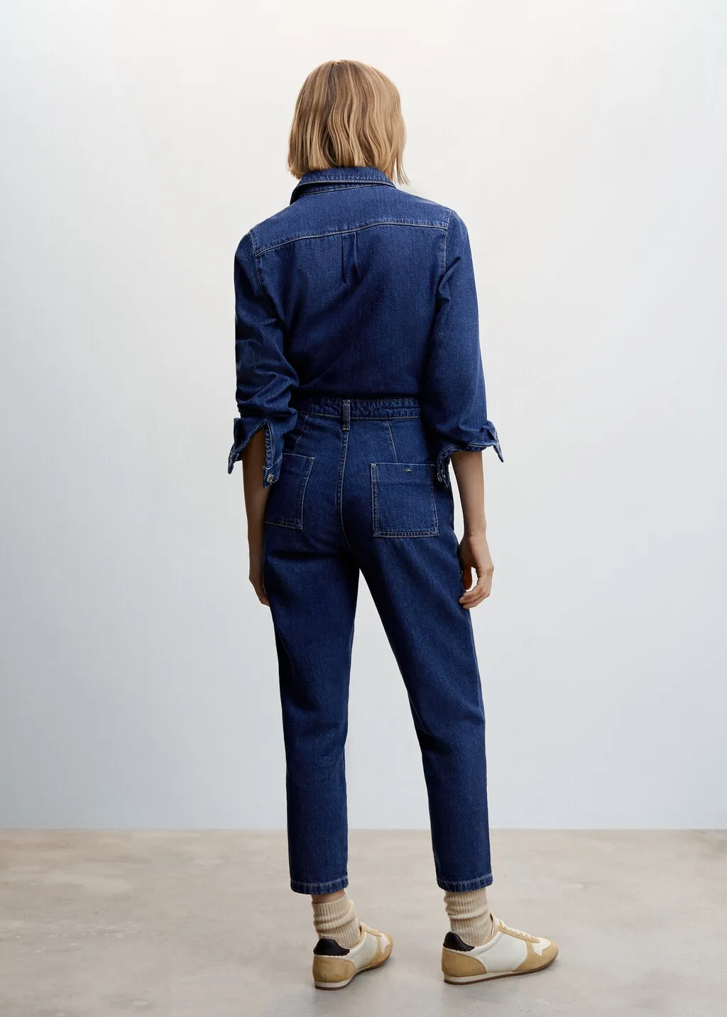 Abito a tuta denim lungo