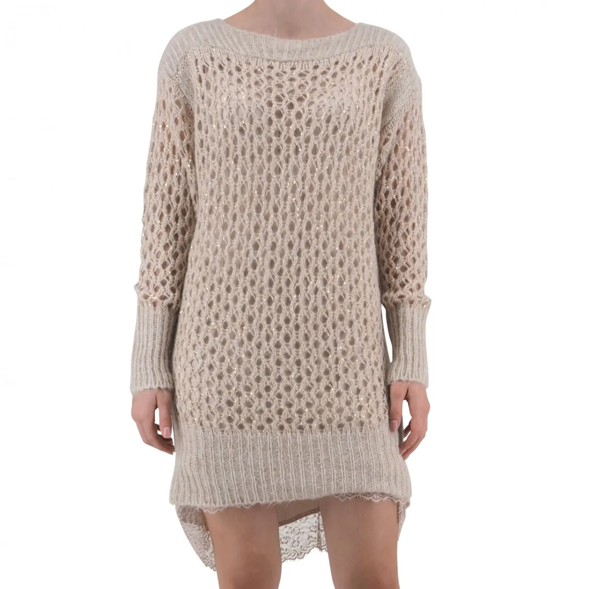 Abito In Maglia Misto Mohair Con Top