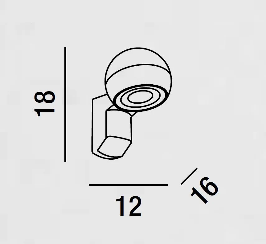 Applique per Esterno Led 12w Grafite Perenz 6316 A