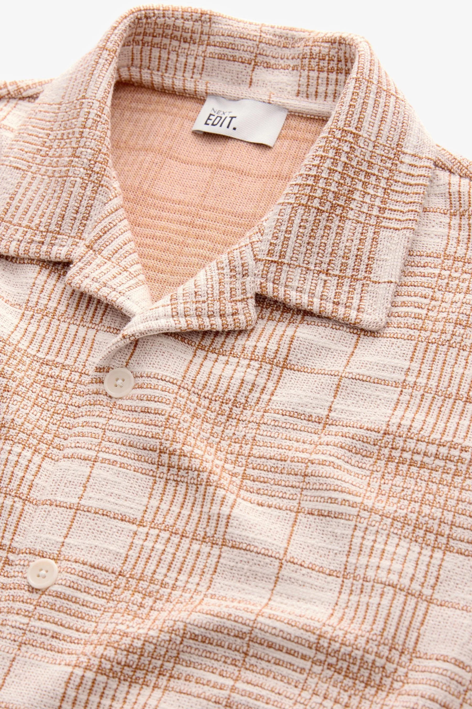 Arancione/bianco  - EDIT A quadri - Camicia in jersey
