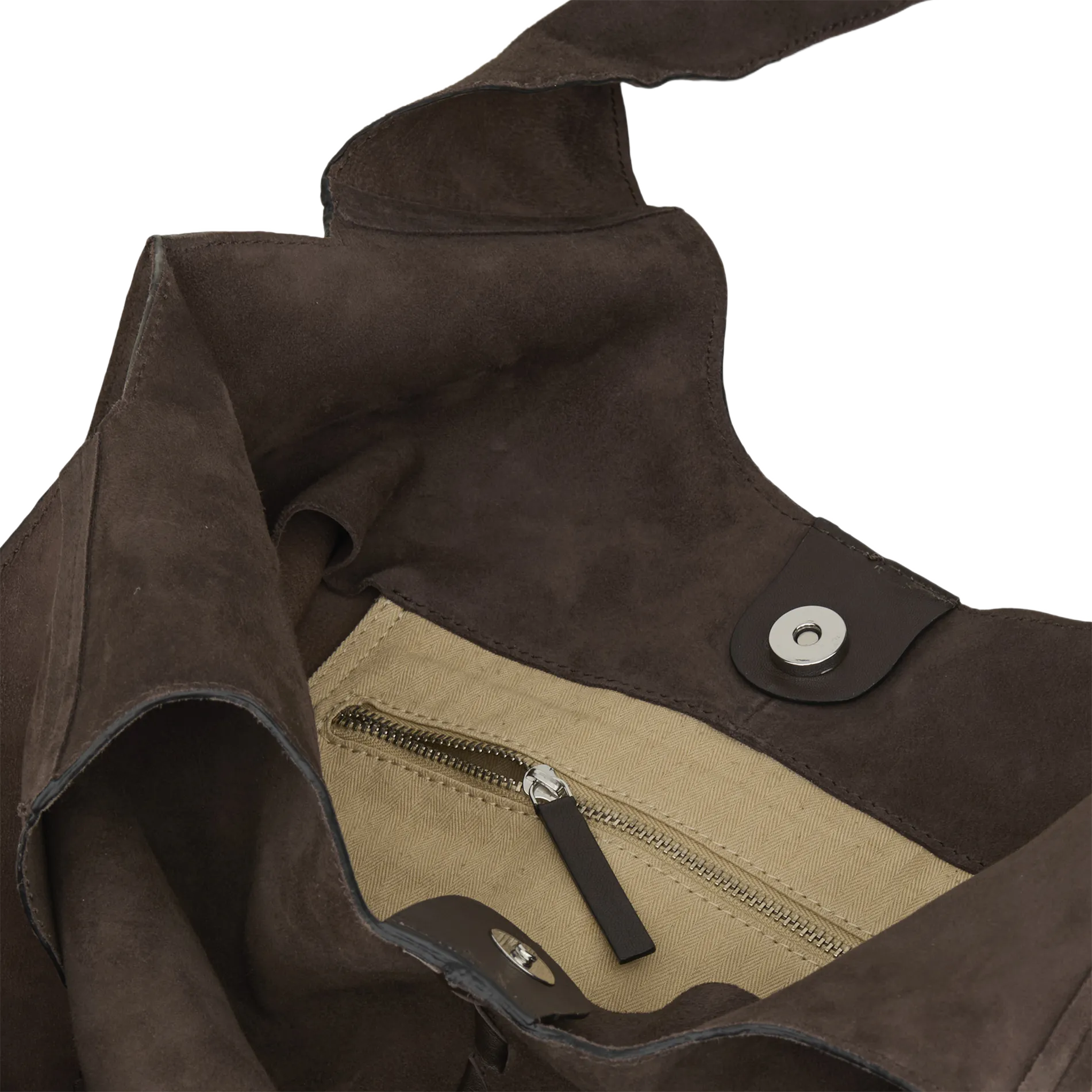  BECKSONDERGAARD   DANITA - Borsa a spalla in pelle scamosciata | Marrone