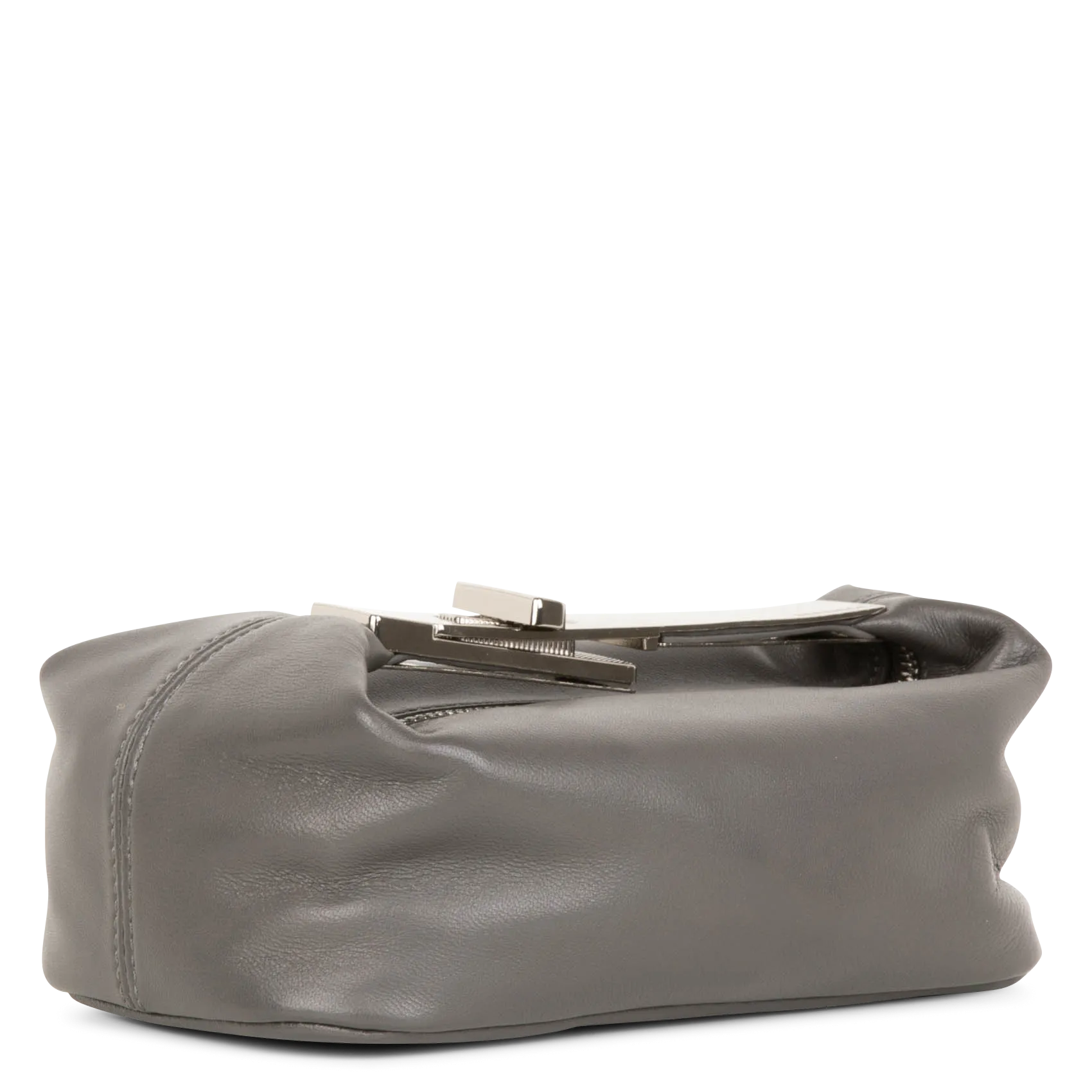  BERENICE   OPOUPY - Piccola borsa in pelle con manico metallico | Grigio
