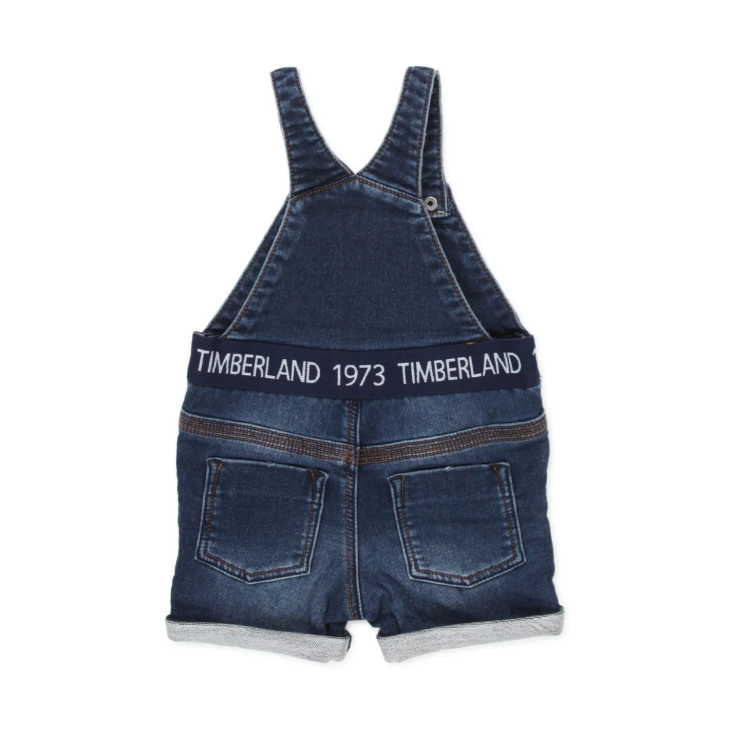 Bermuda Salopette Di Jeans Blu Scuro Bambino