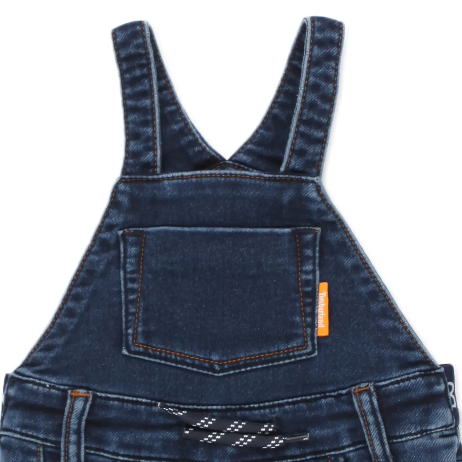 Bermuda Salopette Di Jeans Blu Scuro Bambino