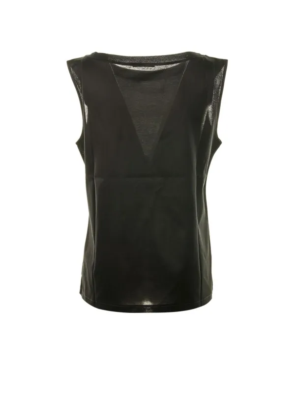 Black top with boat neckline