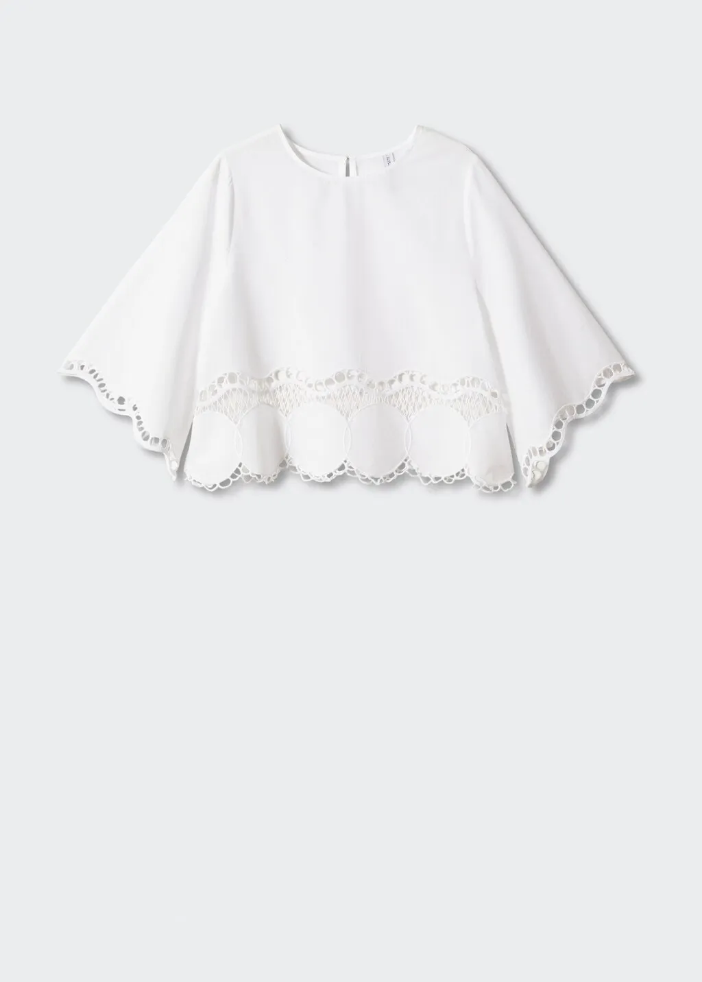 Blusa oversize ricamata