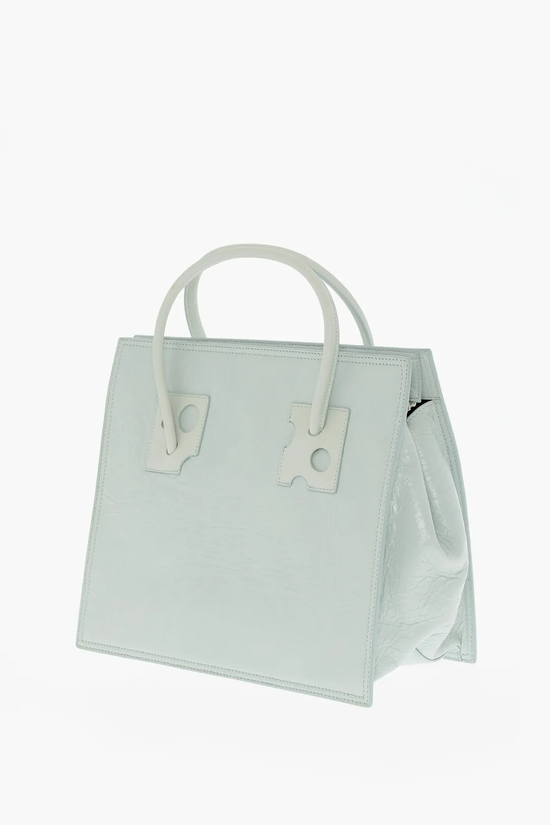 Borsa Tote in Pelle  a Tinta Unita