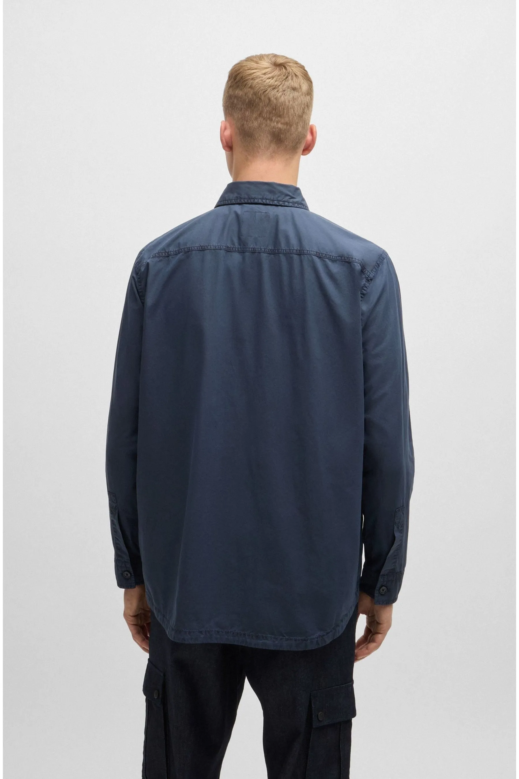 BOSS - Camicia oversize in popeline di cotone