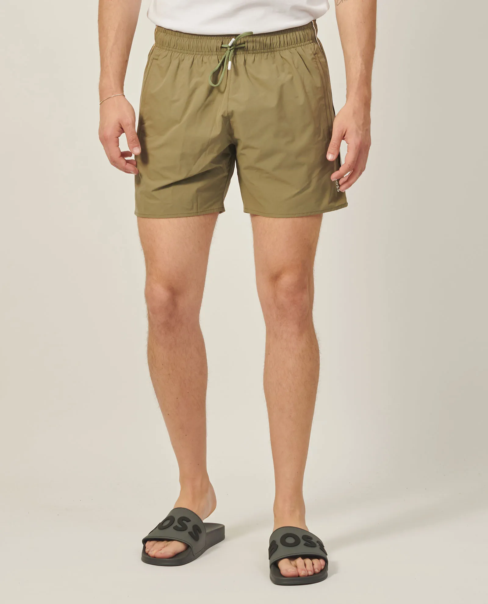 Boxer da mare Boss con righe iconiche