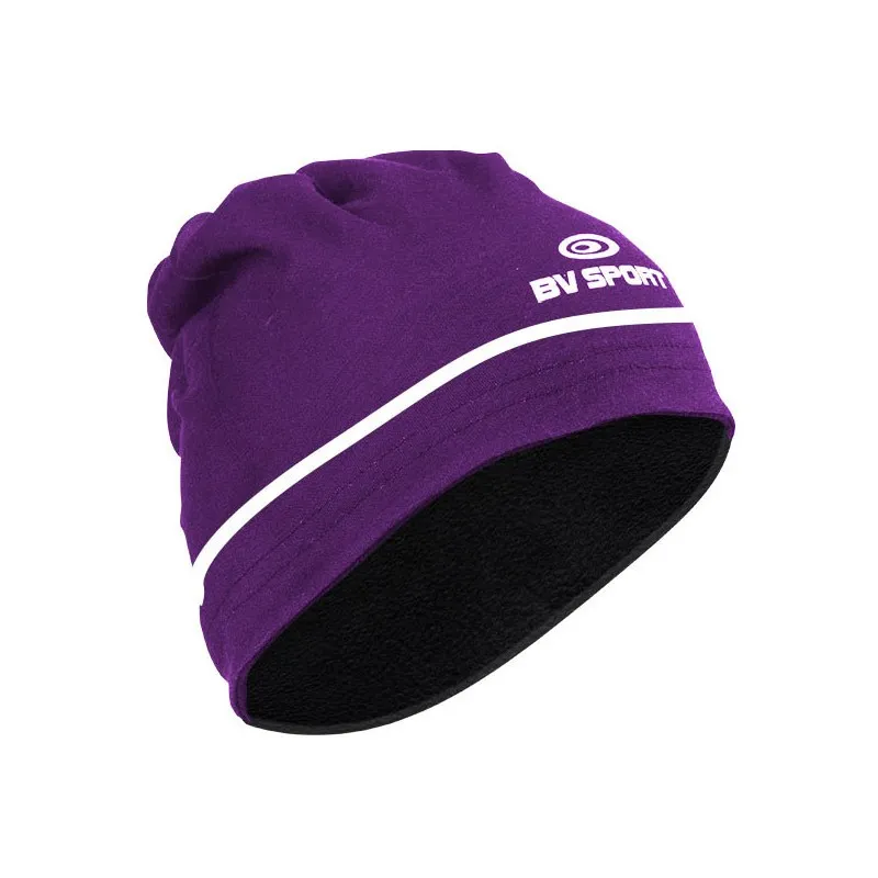 BV SPORT CAPPELLO MULTIFUNZIONE INVERNALE WINTER HAT MULTIFUNCIONAL RUNNING - VIOLA/BIANCO