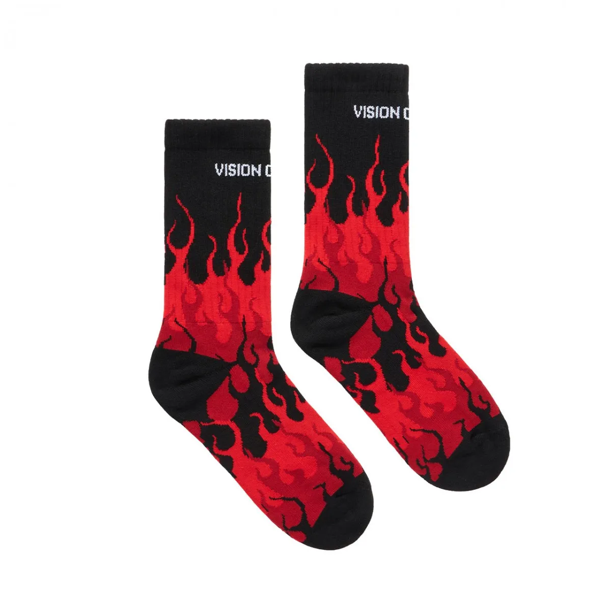 Calzini Con Fiamme Rosse