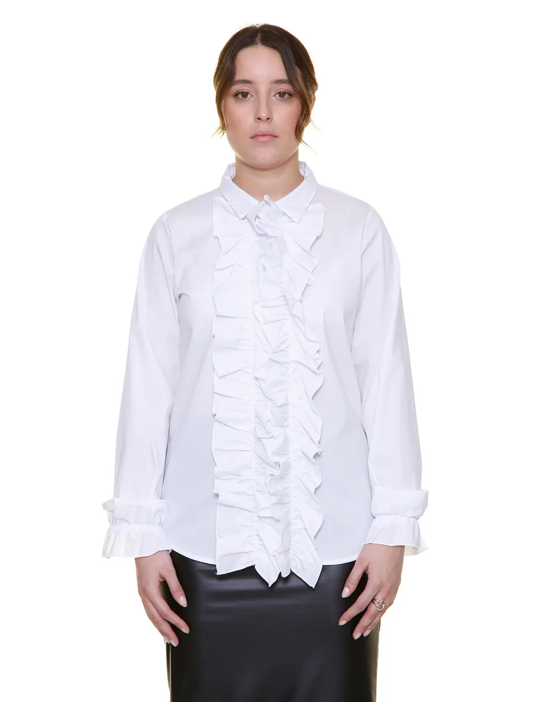 Camicia con rouches 23630