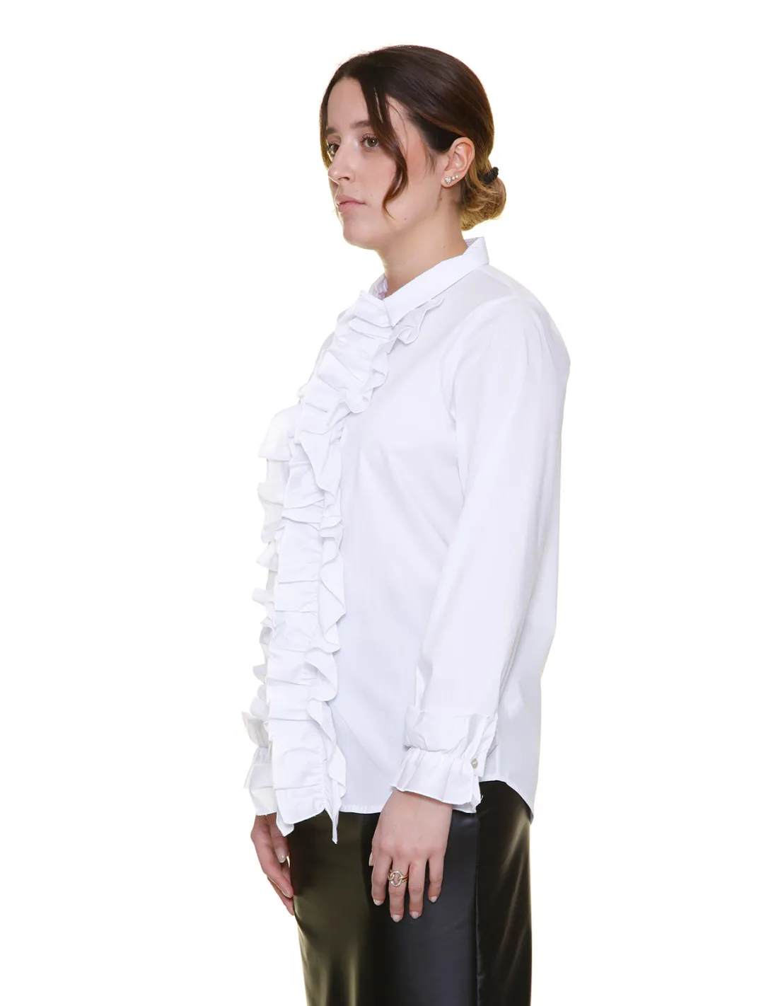 Camicia con rouches 23630