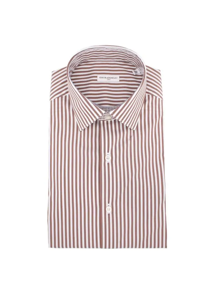 Camicia in cotone a righe