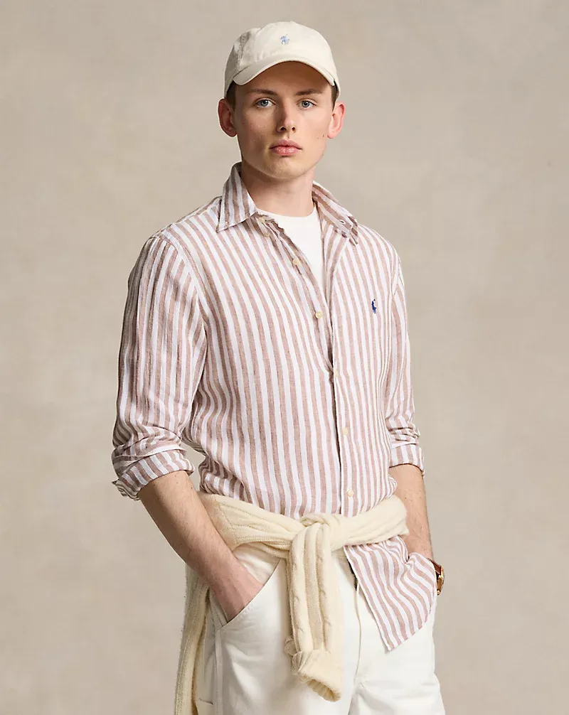 CAMICIA IN LINO A RIGHE