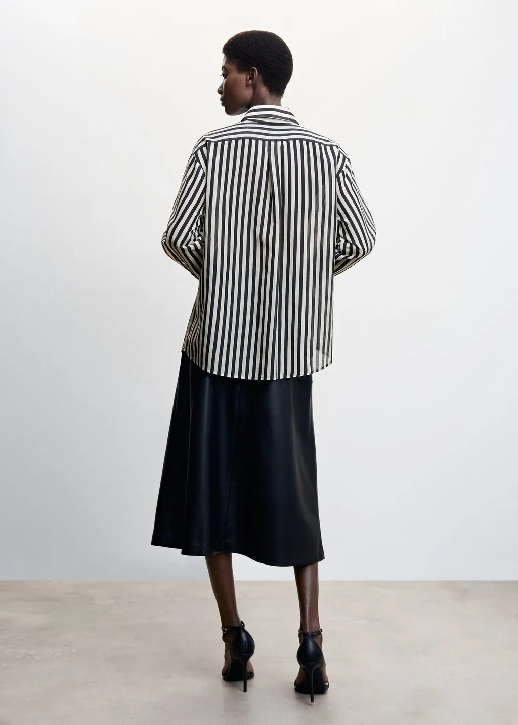 Camicia oversize righe cotone