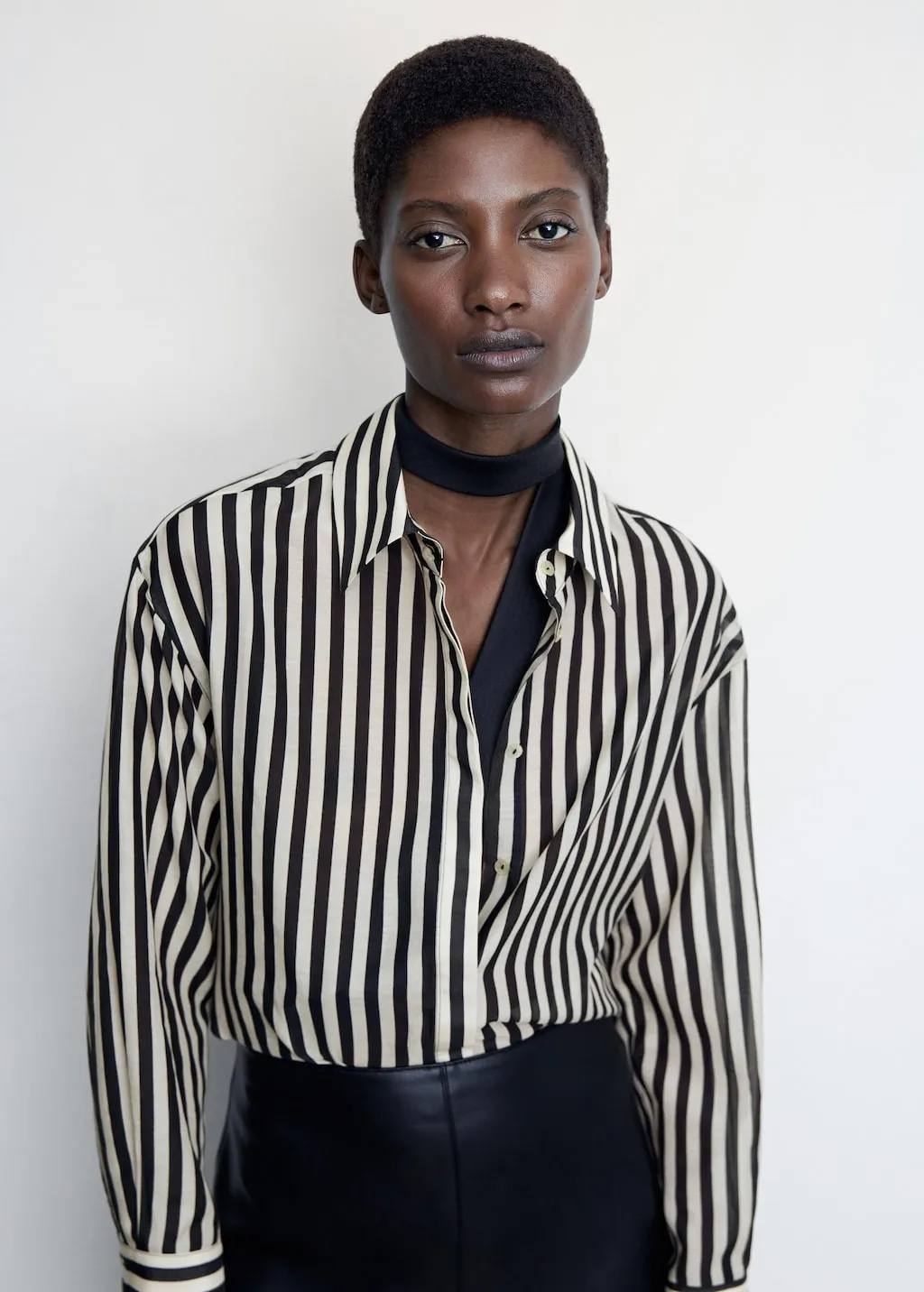 Camicia oversize righe cotone