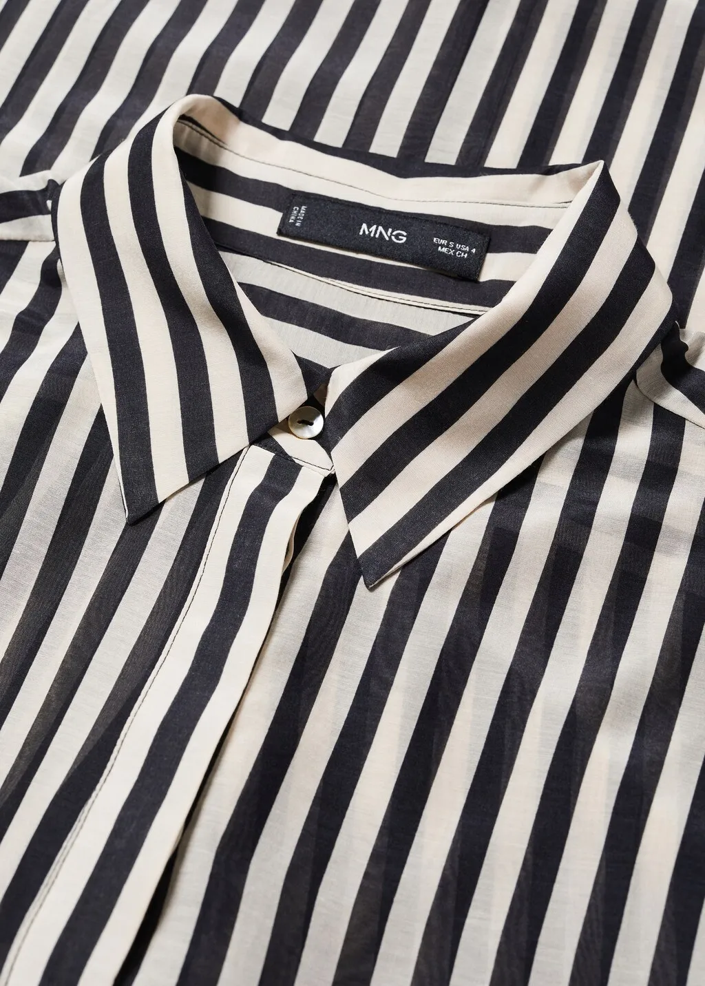 Camicia oversize righe cotone
