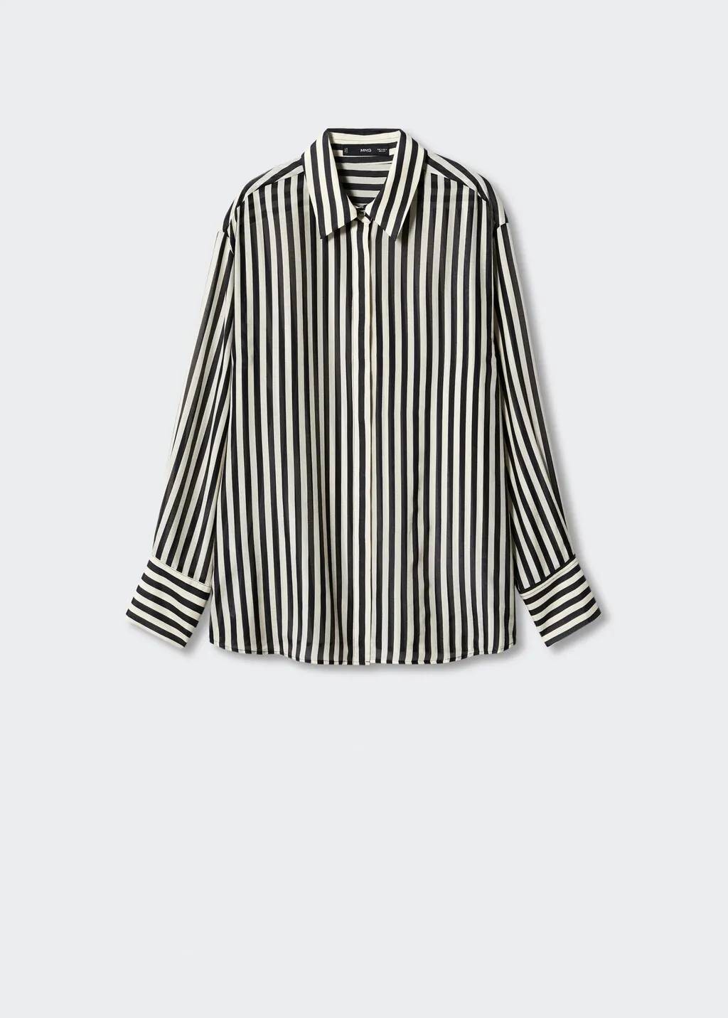 Camicia oversize righe cotone
