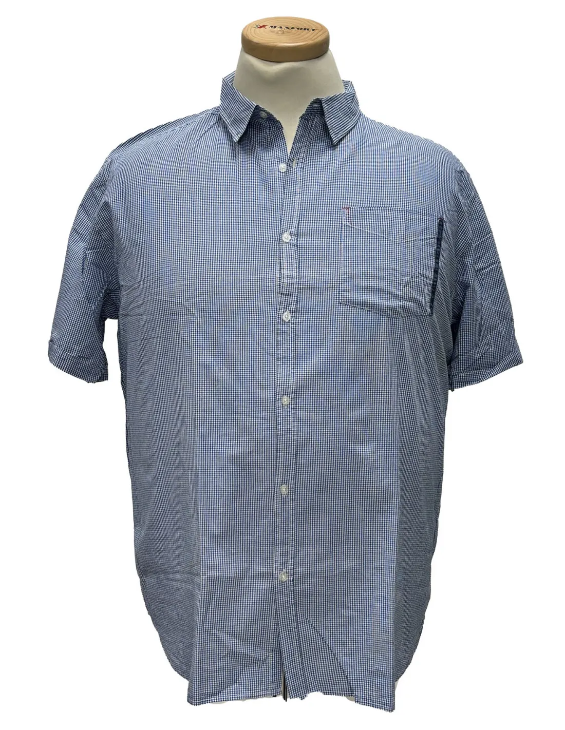 Camicia quadrettini 20799-BLU