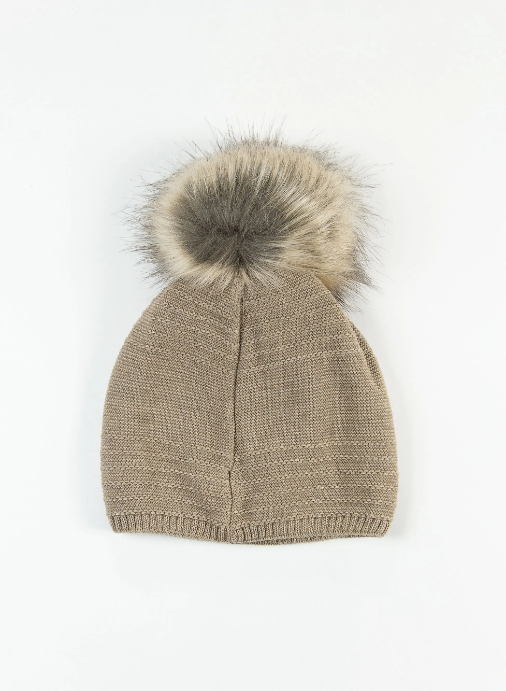 cappello rasato pon pon maglia