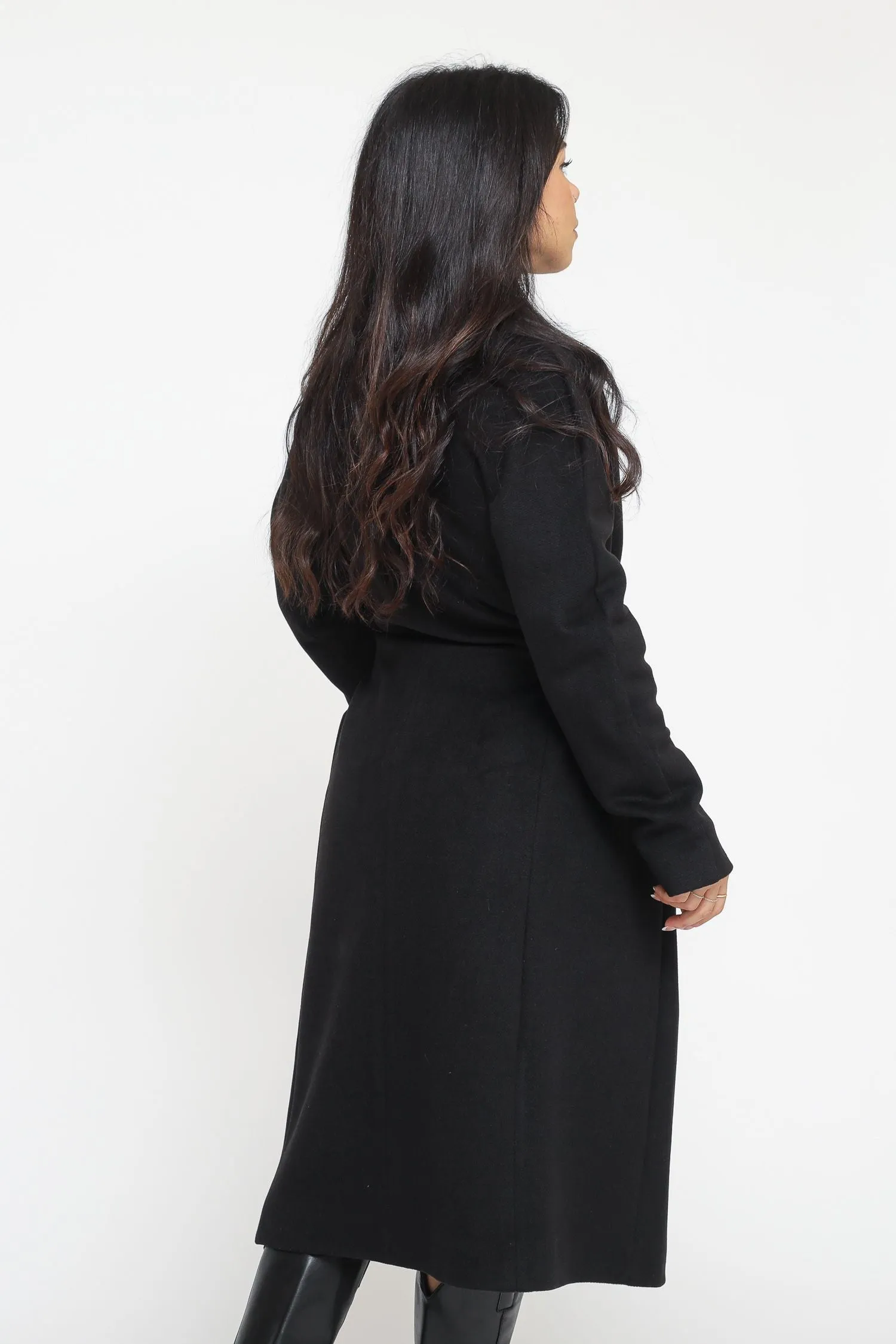 Cappotto Cintura - Nero