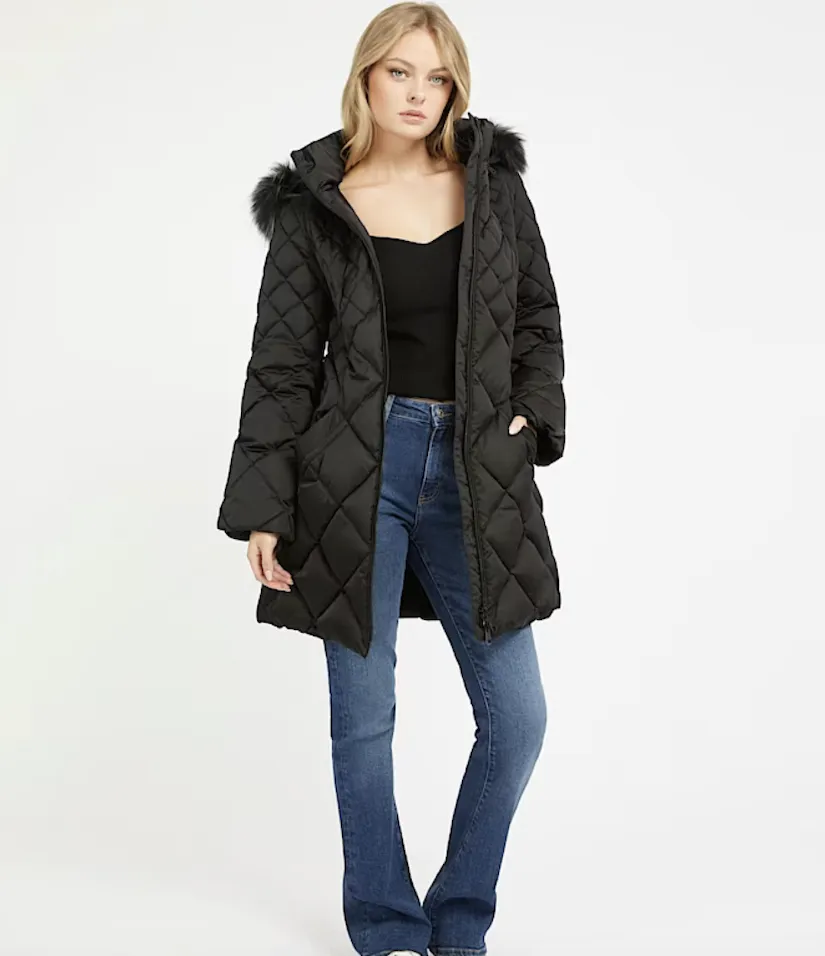 Cappotto Guess Donna lungo W3BL36WEX52-JBLK