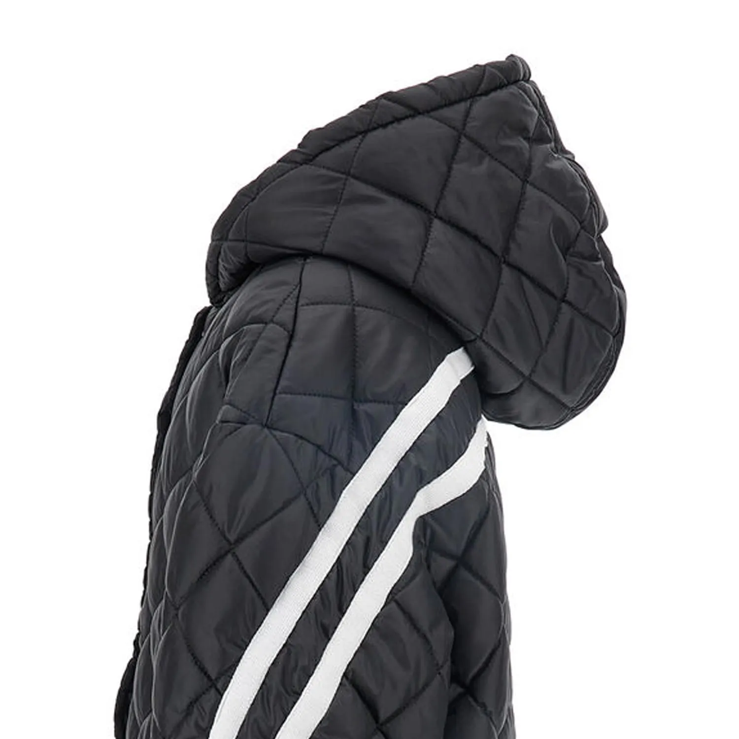Cappotto Nero Trapuntato Bambina E Teenager