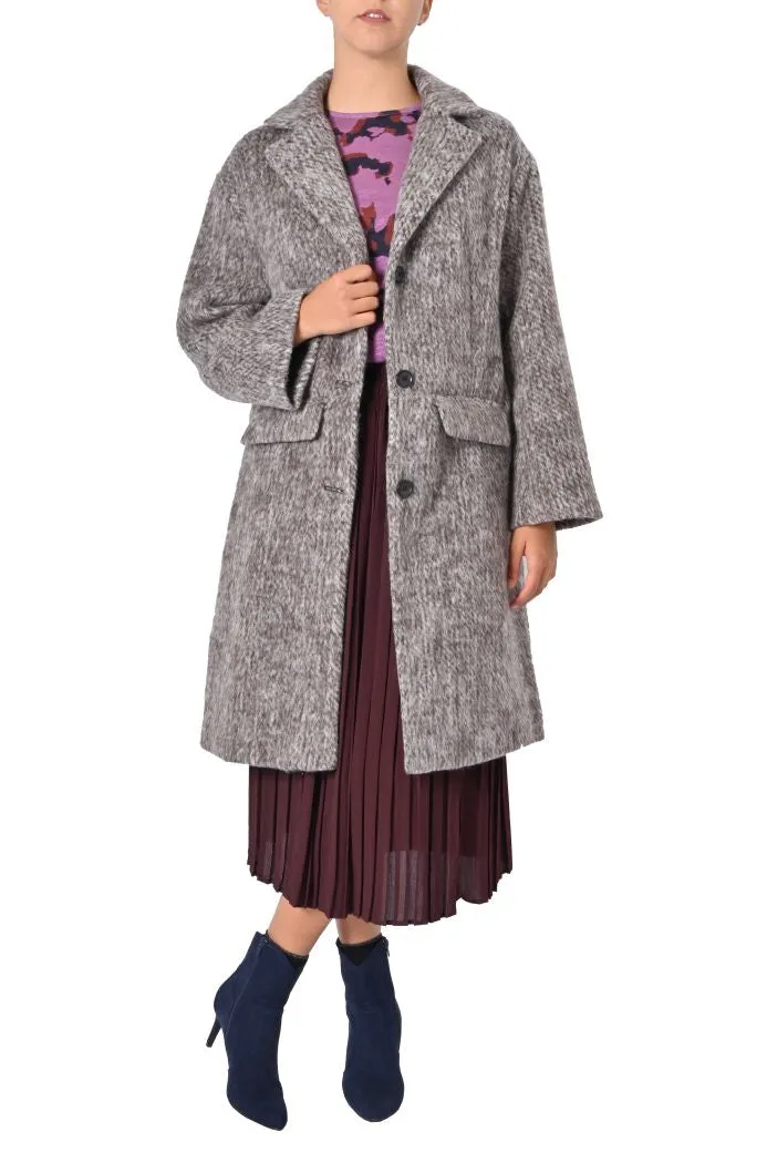 Cappotto oversize Canva con revers di Byoung