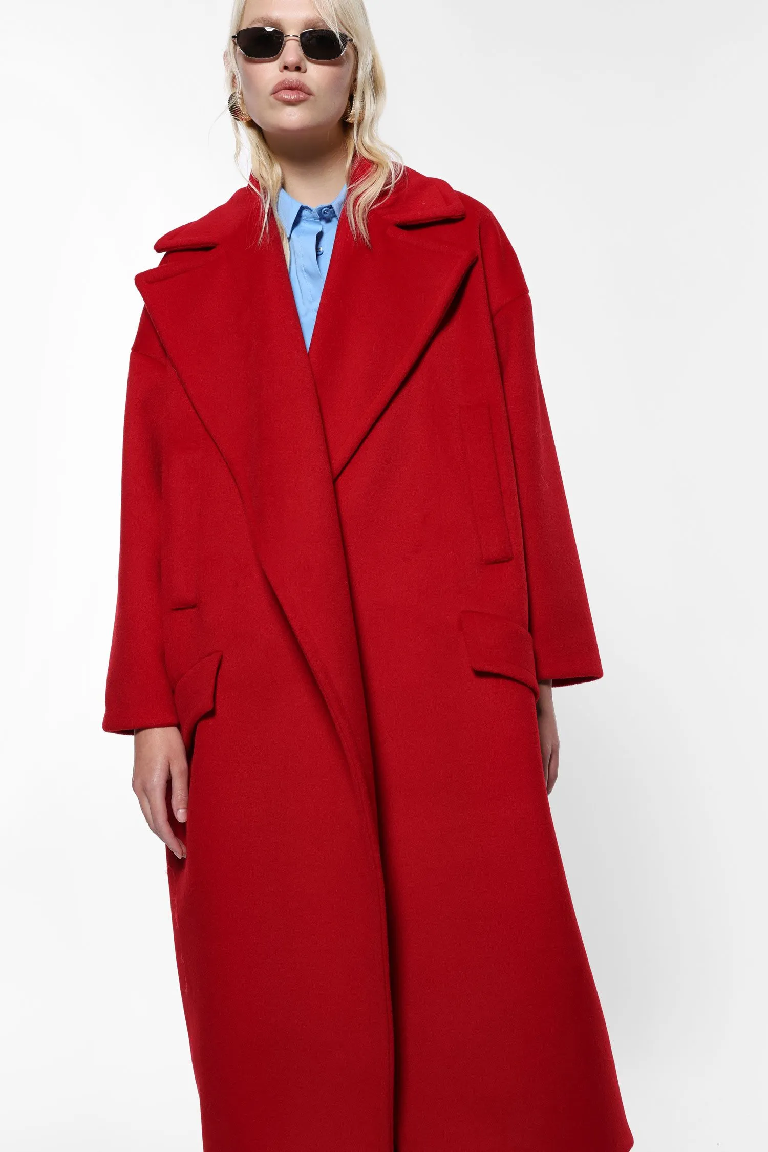  Cappotto oversize con tasche a patta     