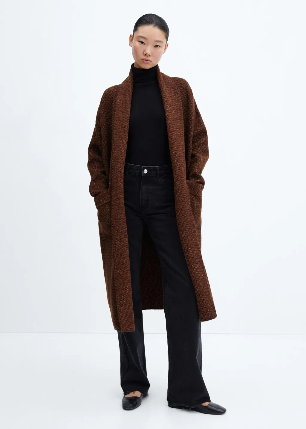 Cappotto oversize maglia tasche