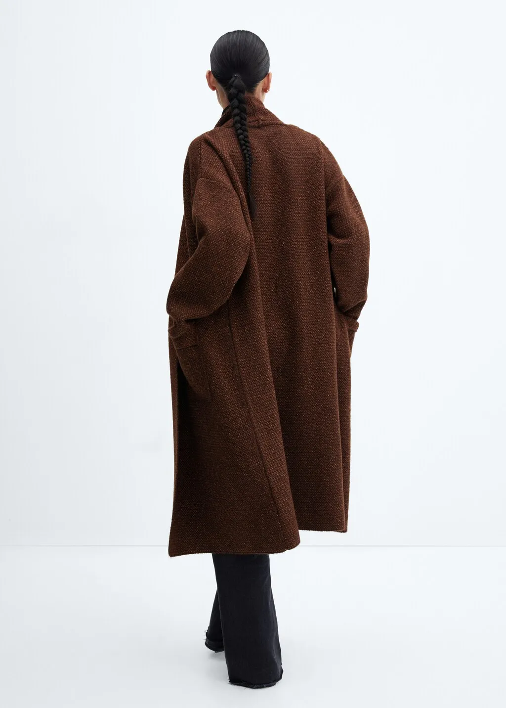 Cappotto oversize maglia tasche
