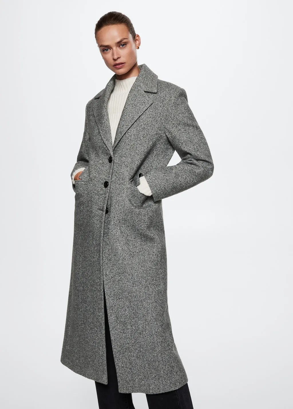 Cappotto oversize spigato