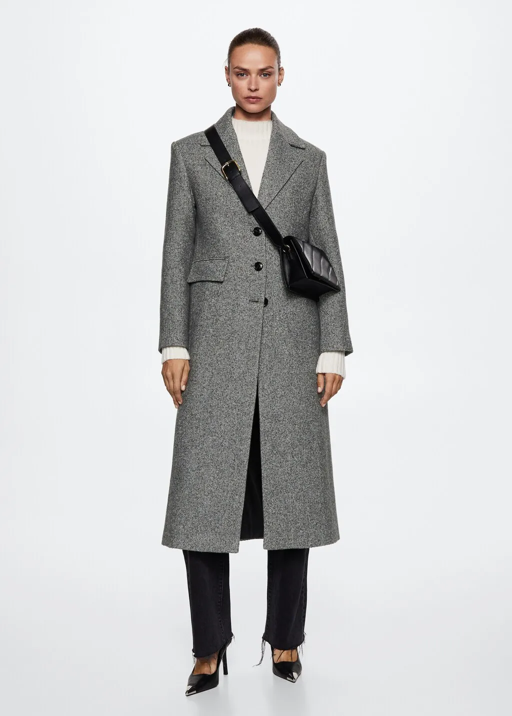 Cappotto oversize spigato