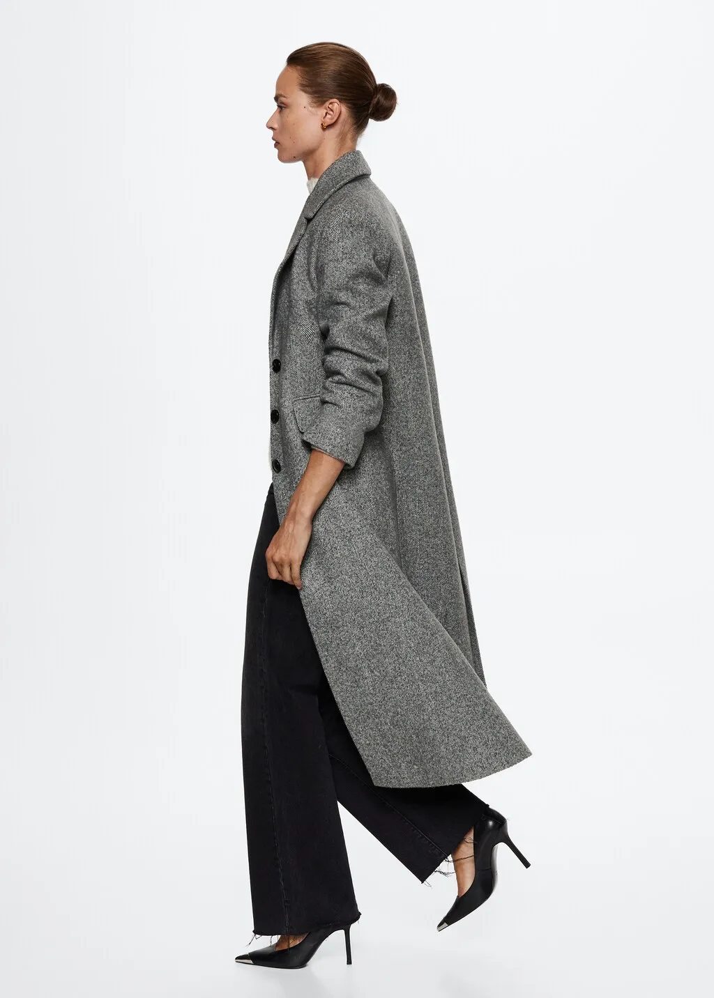 Cappotto oversize spigato