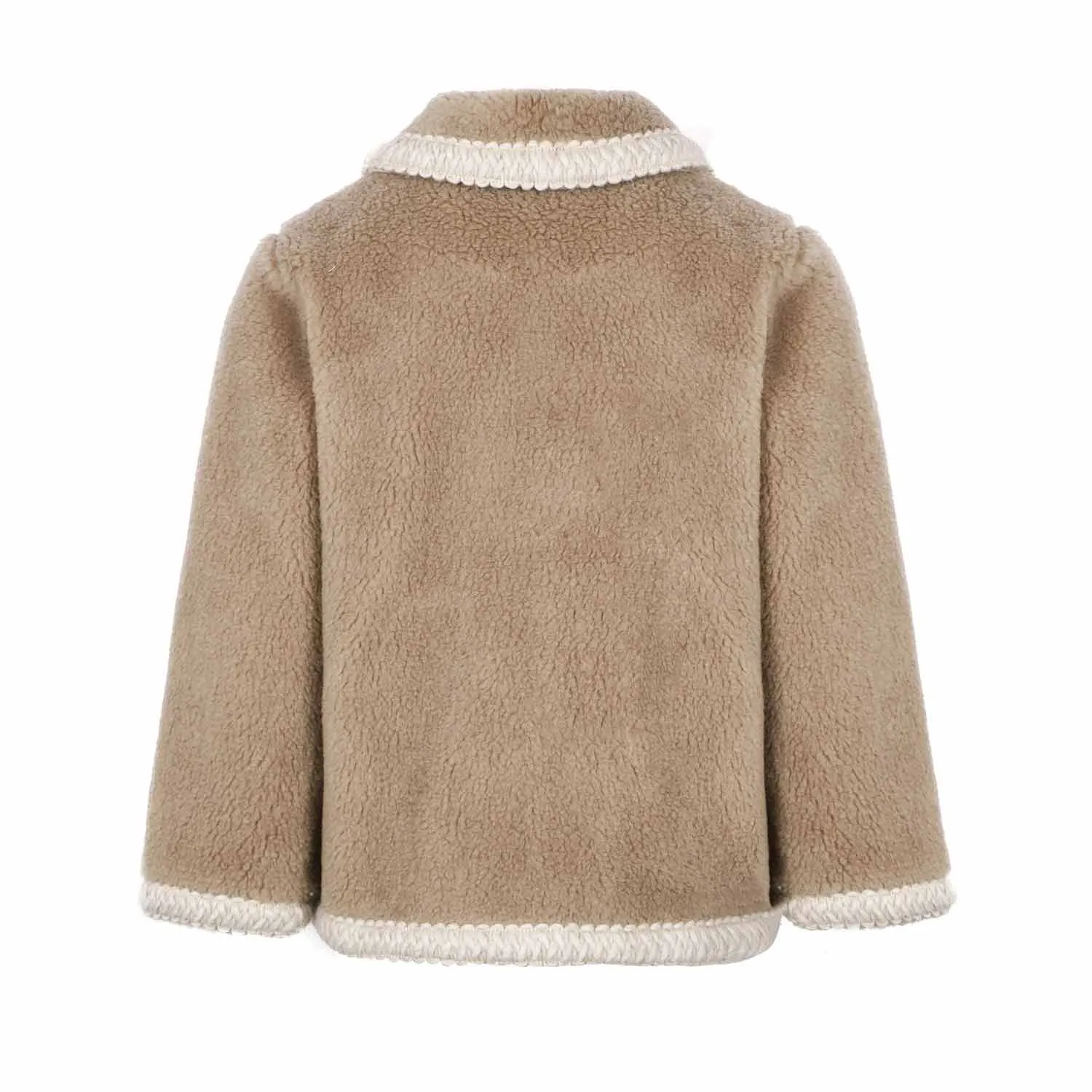 Cappotto Teddy Nocciola E Beige Bambino