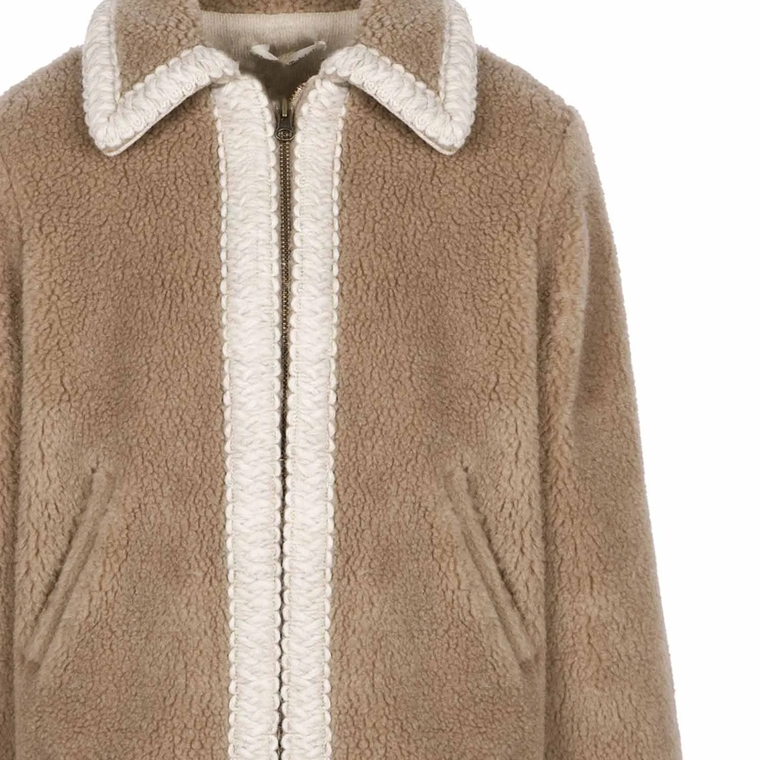 Cappotto Teddy Nocciola E Beige Bambino