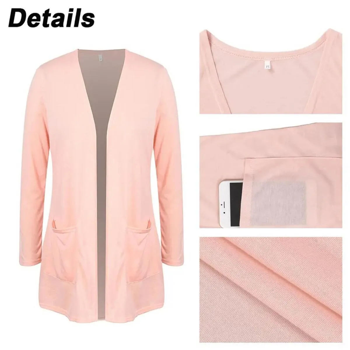 Cardigan in lana Cartigan da donna a maniche lunghe tinta unita. Accogliente top invernale in misto lana