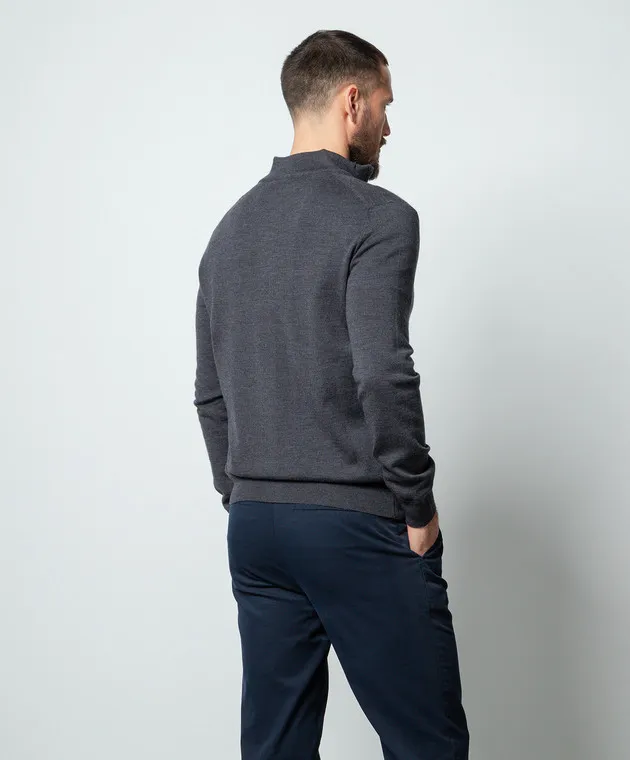 Cashmere&Whiskey Cardigan in lana grigia 97396