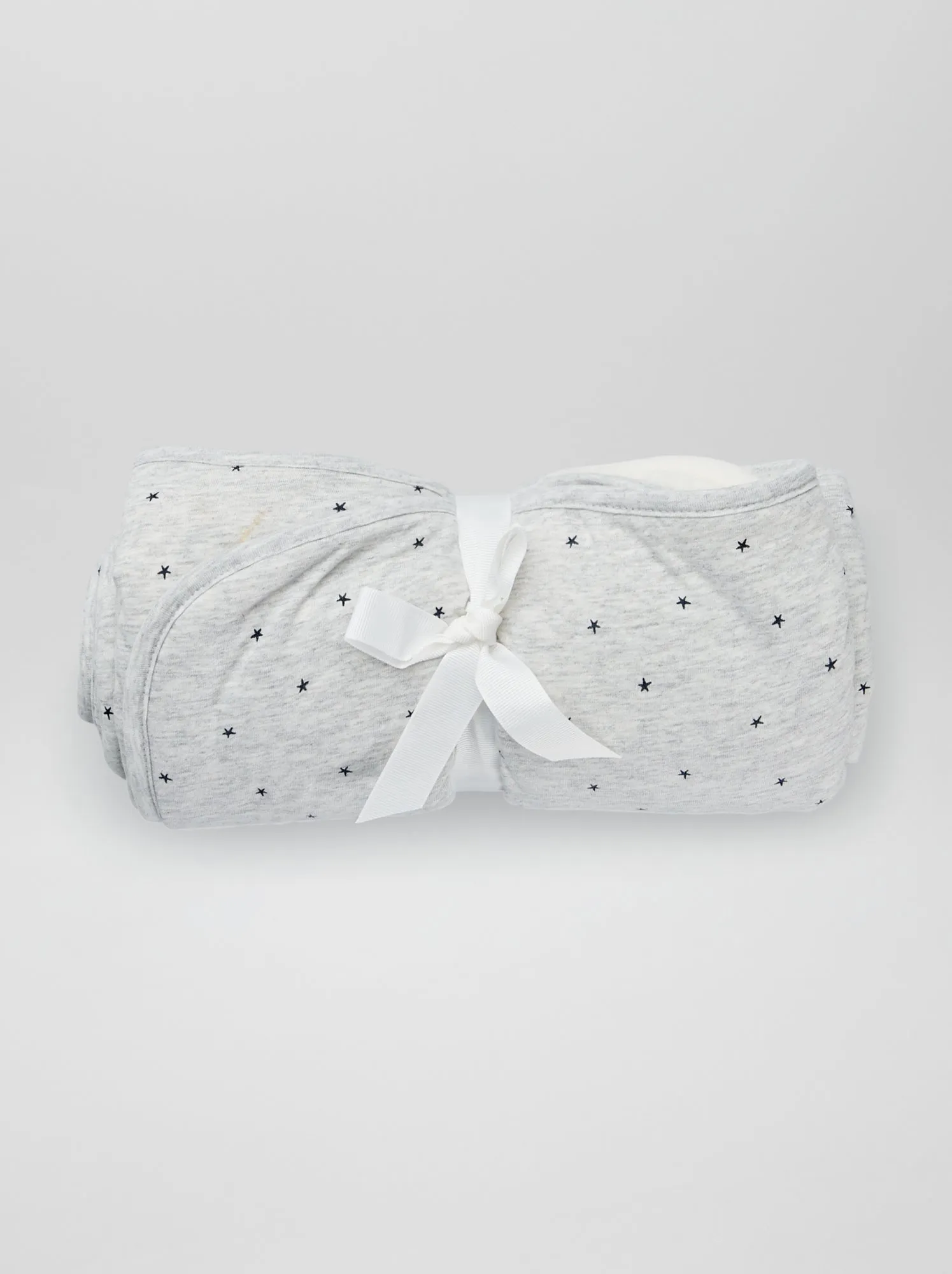 Coperta in jersey 'stelle' - GRIGIO