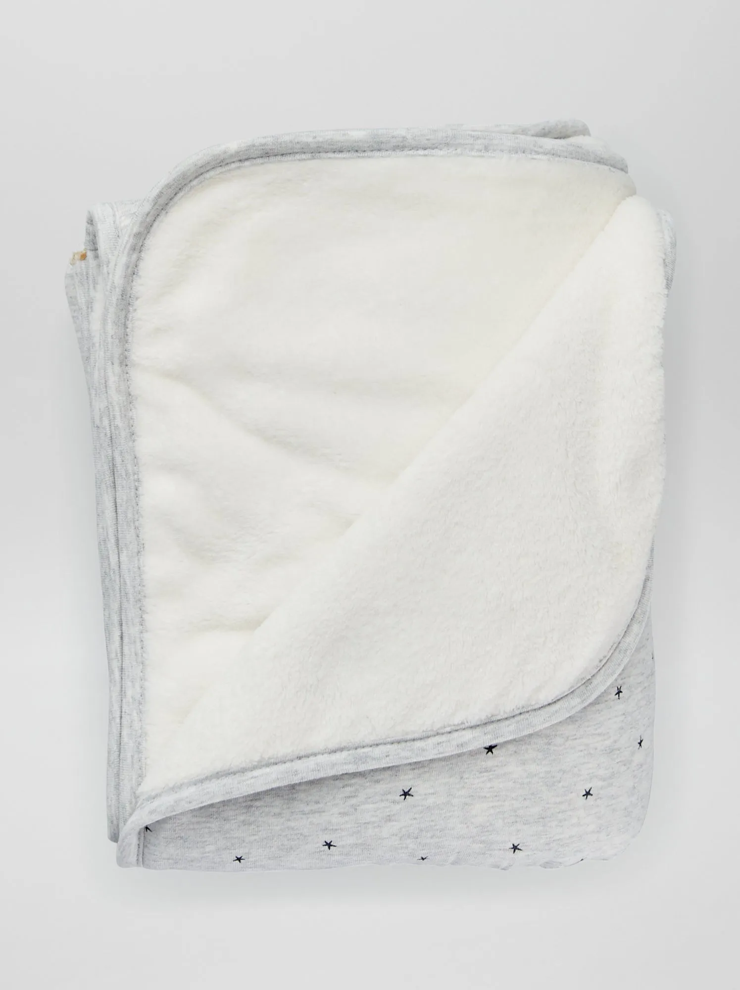 Coperta in jersey 'stelle' - GRIGIO