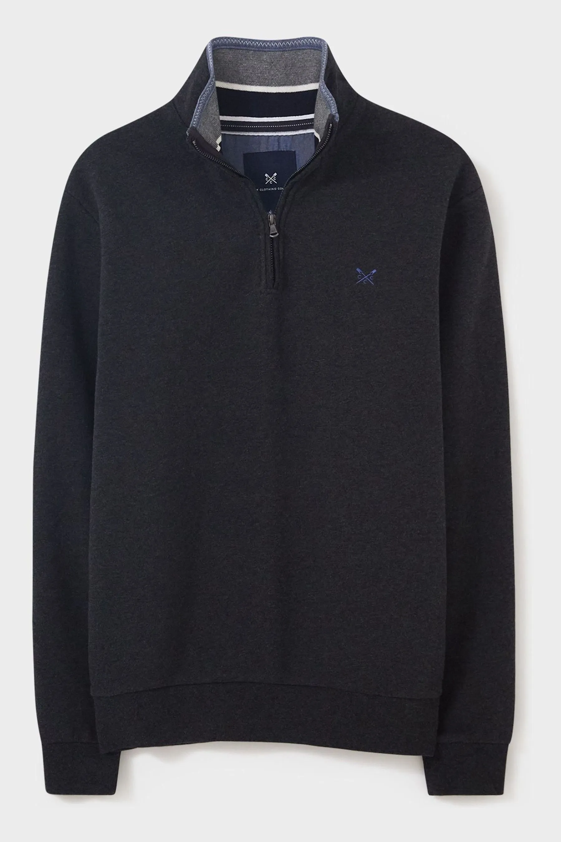 Crew Clothing - Felpa classica con mezza zip