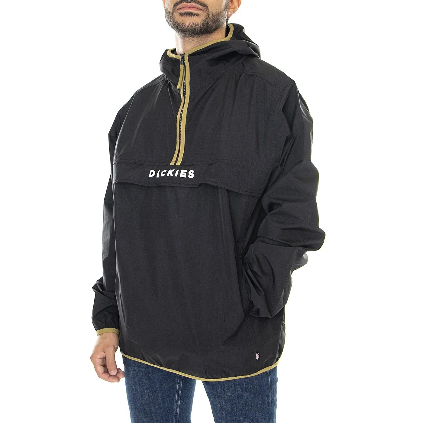 Dickies Pacific Packable Jacket Black - Giacca Invernale con Cappuccio Uomo Nera    