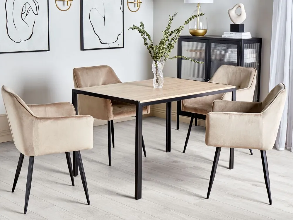 Dining Table NEWFIELD Light Brown 120 cm 80 cm