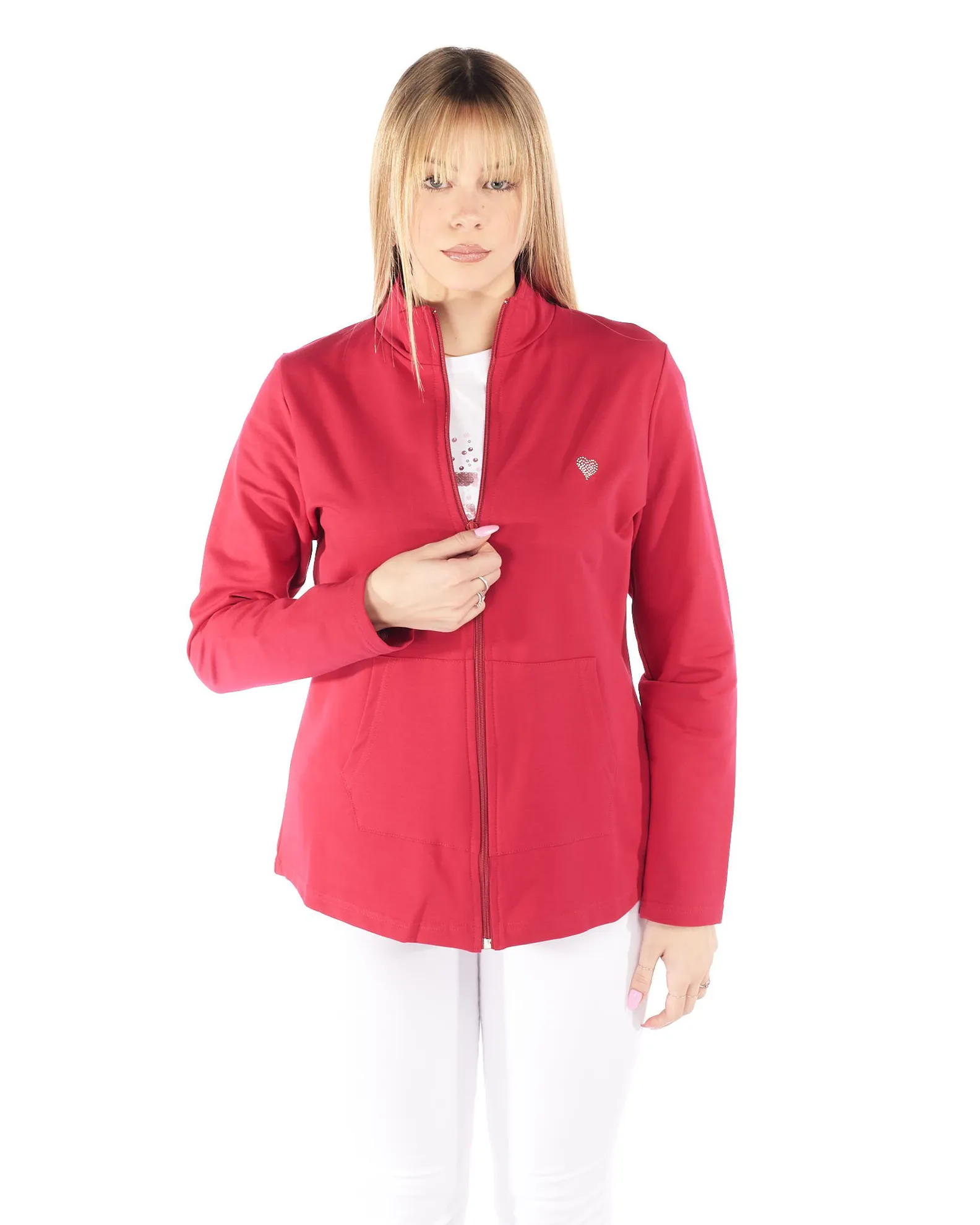 DONNA FELPA CON ZIP E CUORE                                            Previous productDONNA FELPA CON CAPPUCCIO                
