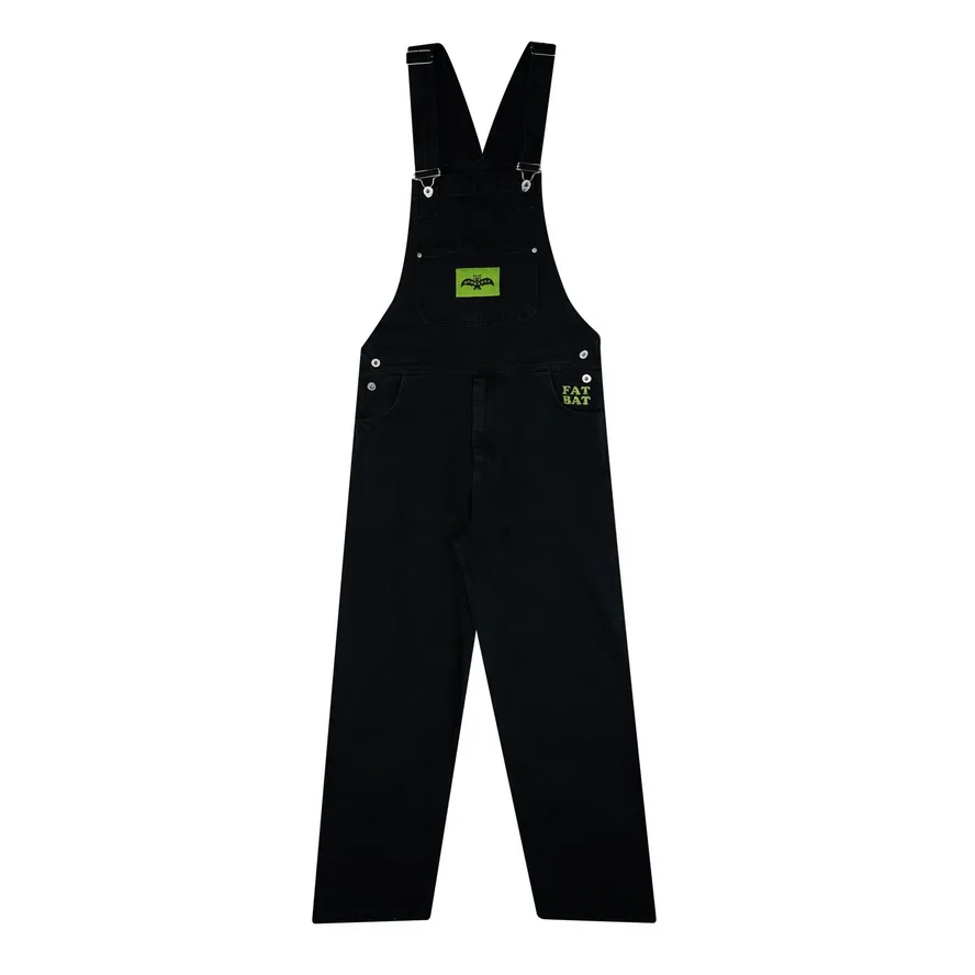 Doomsday Black Fat Bat Overall Demin Dungarees